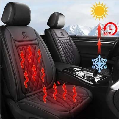 Electric Heated Seat Cover for Cars - Universal 12/24V Winter Heating Solution , Perfect for Cold Weather