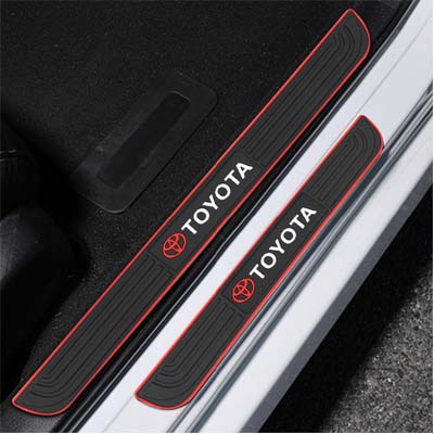 Rubber Car Door Sill Protectors 4PCS – Scratch Resistant Entry Guards with Anti-Slip Design In Stock