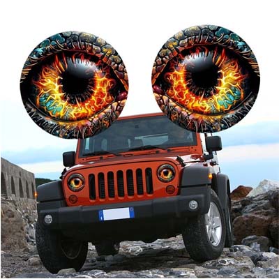 Car Beast Eyes Headlight Decals – Monster Eye Unique Styling Stickers for Headlights