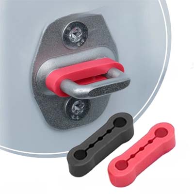 Universal Car Door Lock Shock Absorber Pad – Silicone Noise Reduction Latch Protector (4PCS Set)