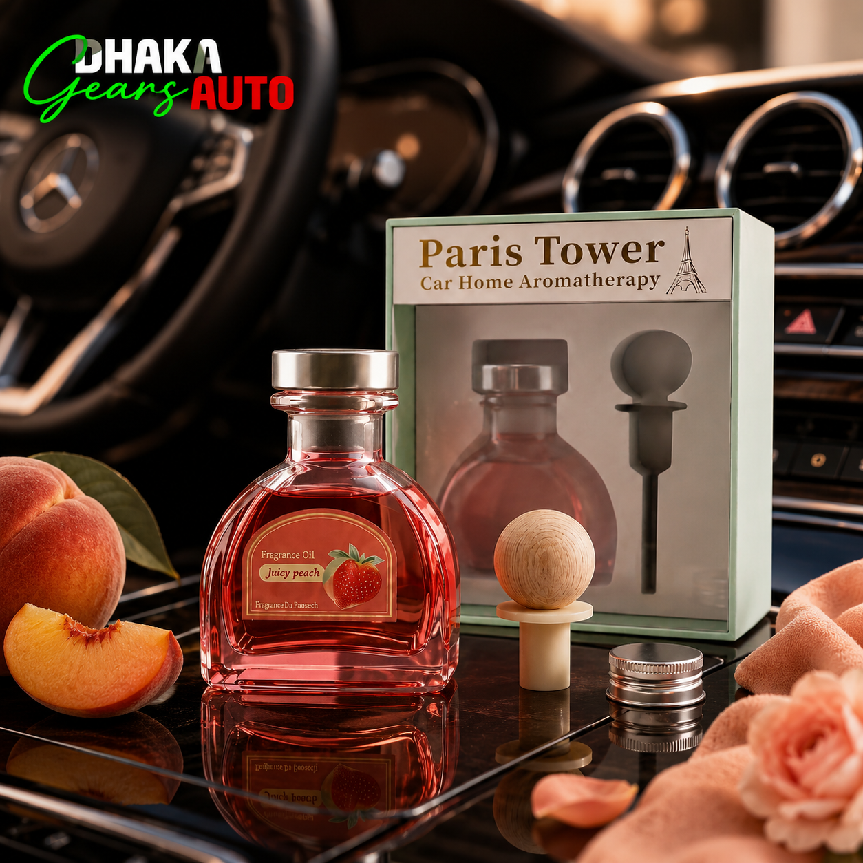 Paris Tower Juicy Peach Car Home Aromatherapy