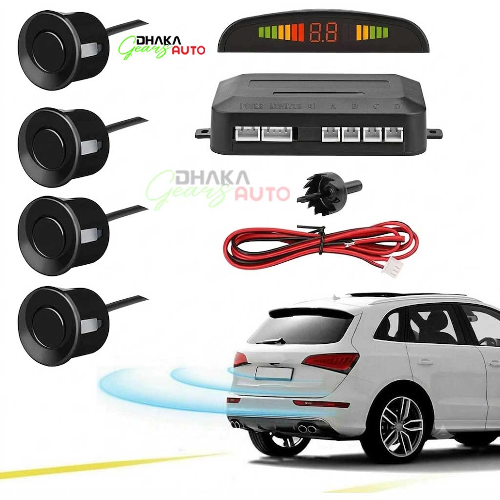 Car Parking Sensor System with 4-6 Sensors, LCD Display, and Buzzer Alarm