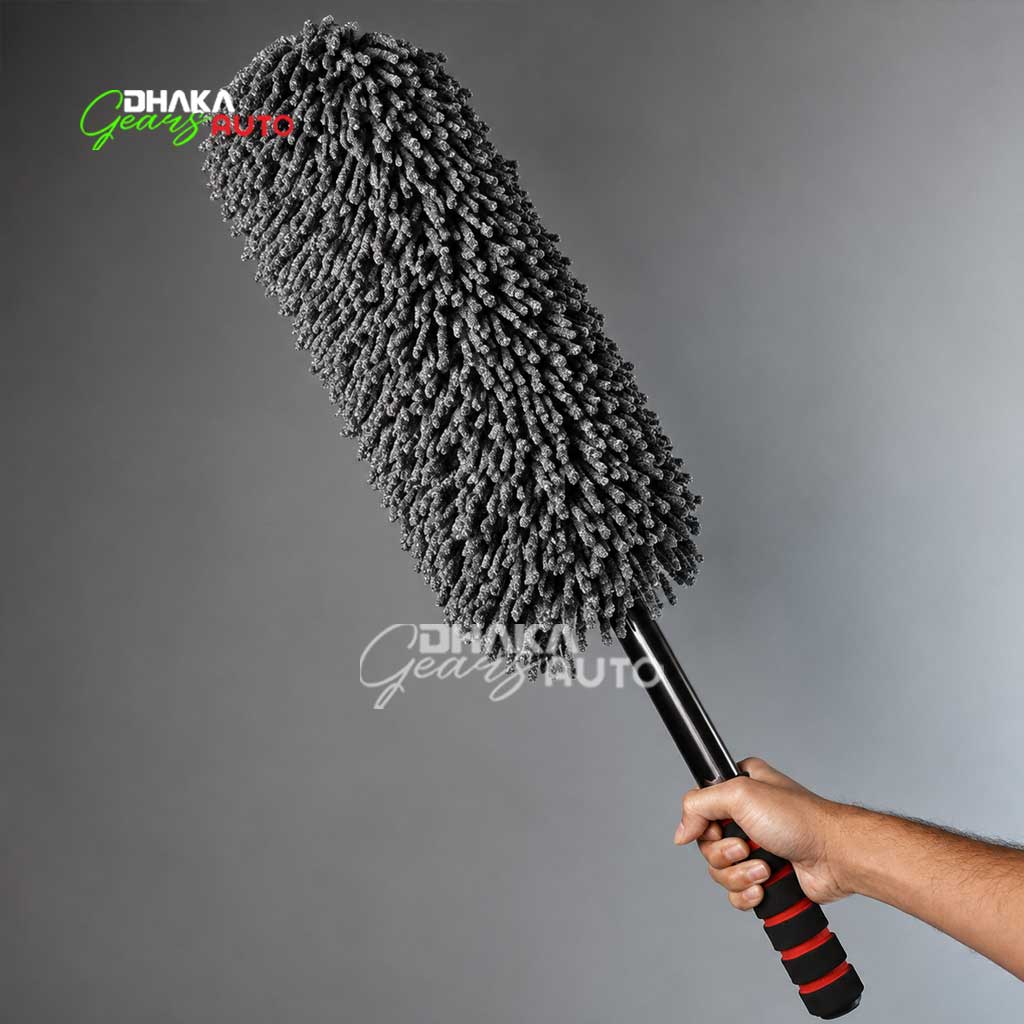 Microfiber Car Wash Duster with Long Handle – Scratch-Resistant Cleaning Tool with Adjustable Handle